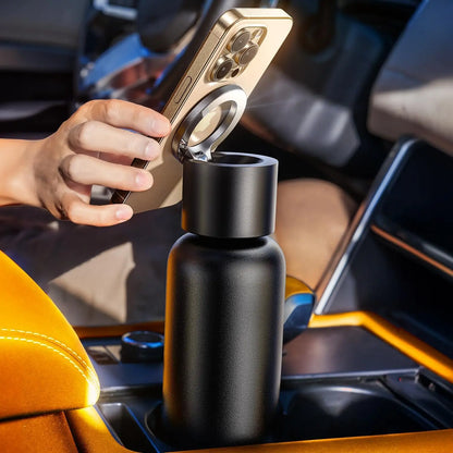 24Oz Insulated Magsafe Water Bottle Stainless Steel Double Wall Sport Magnetic Water Bottle with Phone Holder